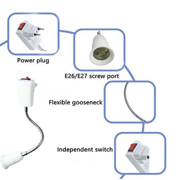 E27 Ευέλικτης επέκτασης Μετατροπέας LED Λαμπτήρας Προέκτασης Προσαρμογέας Υποδοχή Επιτοίχιας Υποδοχής Λαμπτήρα Βάση Βάση Βιδωτή υποδοχή EU US Plug