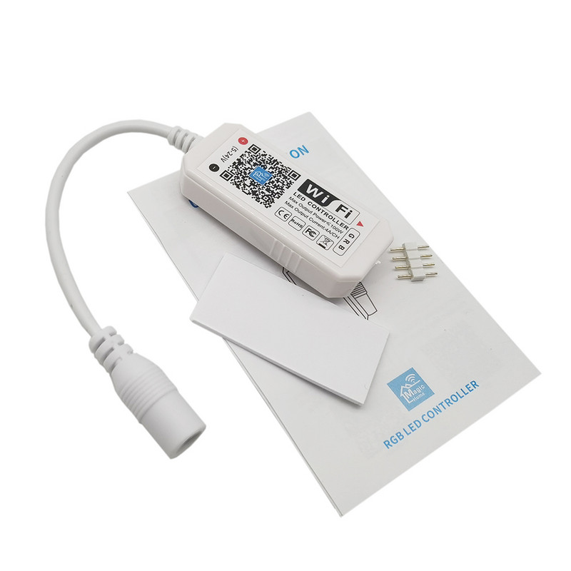 Magic Home Mini RGB RGBW egyszínű WiFi vezérlő DC5-24V LED szalag panelhez, világítás időzítési funkció 16 millió szín Smartph