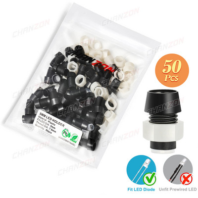 3 mm-es 5 mm-es 8 mm-es 10 mm-es LED-es tartó aljzat kapocselőlap Fénykibocsátó dióda lámpa aljzat fedél fém króm műanyag kijelző csésze tok