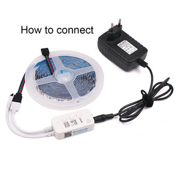RGB LED Strip Light Controller DC12-24V Bluetooth Music Controller με 40 Key IR Remote Control for 5050 2835 RGB Tape