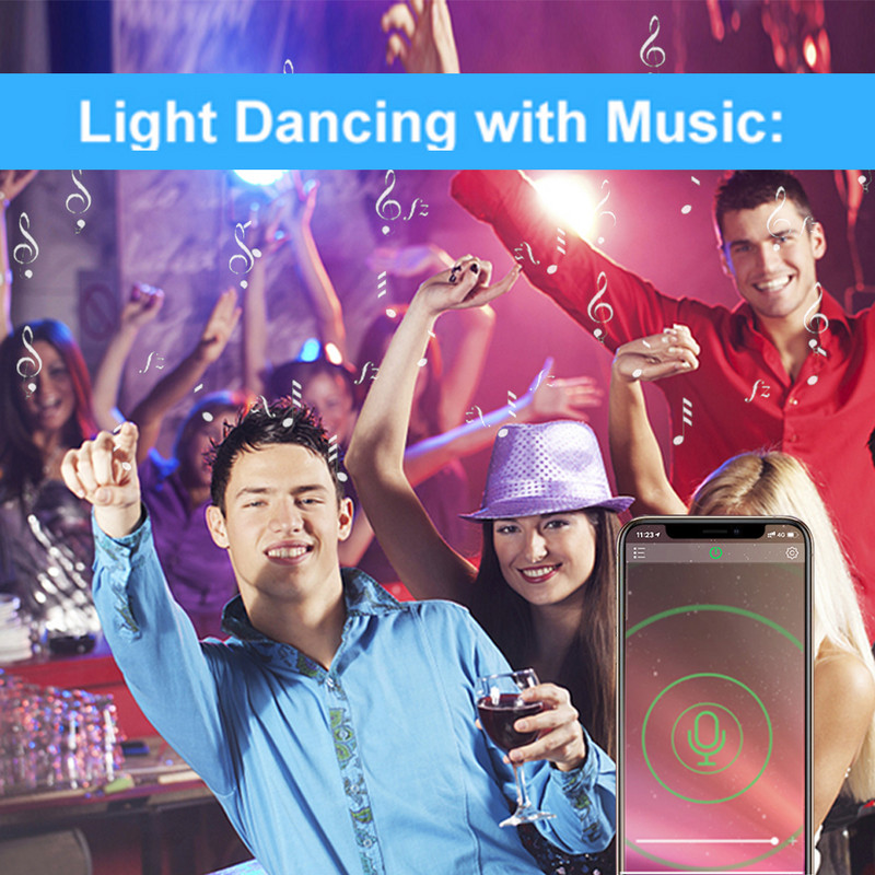 RGB LED szalagfényvezérlő DC12-24V Bluetooth zenevezérlő 40 gombos infravörös távirányítóval 5050 2835 RGB szalaghoz