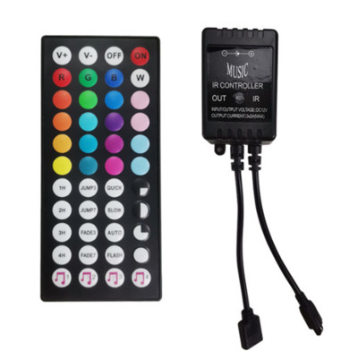 5-24V 20 zenei gomb IR vezérlő USB fekete Távirányító hangérzékelő RGB LED szalaghoz kiváló minőségű