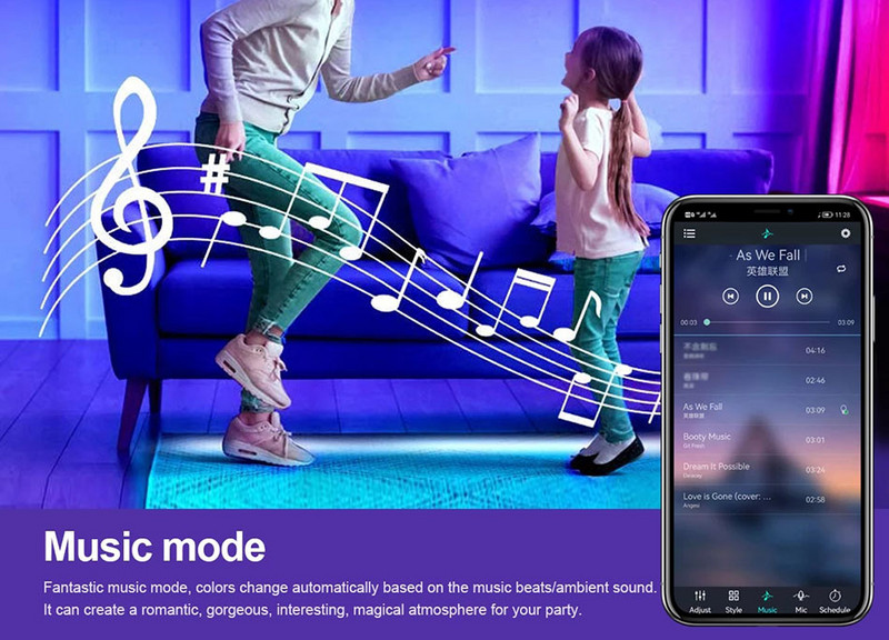 DC12V 24V RGB vezérlő Zene BT Smart APP vezérlés 24 gombos IR távirányítóval vagy Bluetooth-kompatibilis 5050 RGB LED szalaglámpához