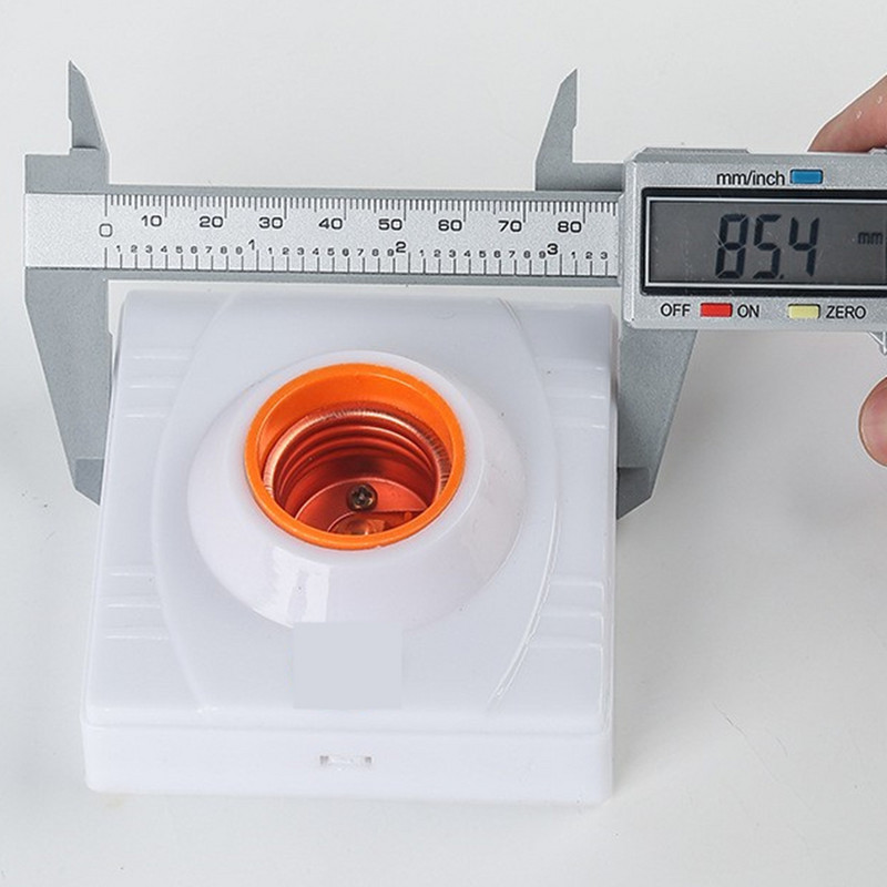 E27 LED-es izzótartó, kerek, négyzet alakú csatlakozóaljzat US dugós kapcsolóval E27 aljzat függőlámpa foglalat otthoni használatra 6A 110V-220V