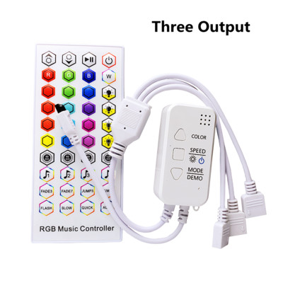 Bluetooth RGB LED vezérlő DC5-24V MIC Music Timer 40 gombos IR távirányító vezeték nélküli APP 5050 2835 SMD COB fénycsíkhoz