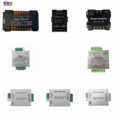 DC5V12V/24V egyszínű/RGB/RGBW/RGBWW RGB+CCT LED erősítő vezérlő 12A/24A/30A/50A 1CH/3CH/4CH/5CH Strip Power Repeater