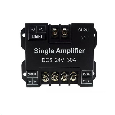 DC5V12V/24V egyszínű/RGB/RGBW/RGBWW RGB+CCT LED erősítő vezérlő 12A/24A/30A/50A 1CH/3CH/4CH/5CH Strip Power Repeater