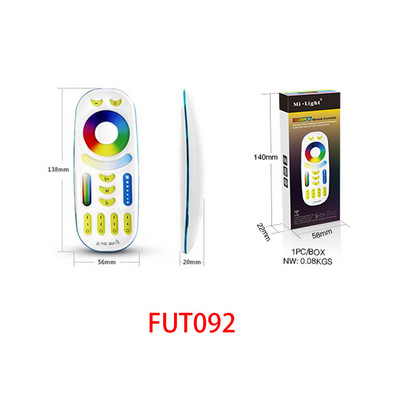 Miboxer távirányító 2.4G RF gomb/érintő vezeték nélküli távirányító RGB CCT All Milight 2.4G led izzó FUT096/FUT006 tartó