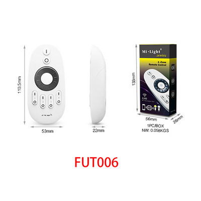 Miboxer távirányító 2.4G RF gomb/érintő vezeték nélküli távirányító RGB CCT All Milight 2.4G led izzó FUT096/FUT006 tartó