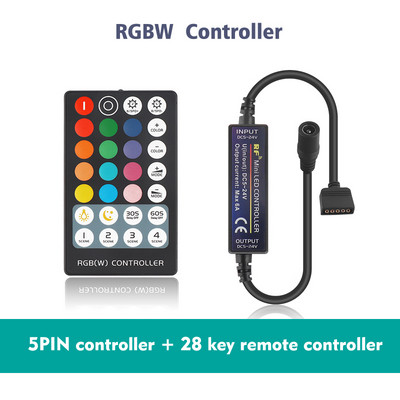 Mini vezeték nélküli RGB vezérlő LED szalagos RF távirányító 4 5 6 tűs RGB RGBW RGBWW CCT RGB+CCT LED szalagos lámpa DC5-24V Dimmer