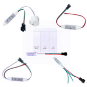 DC5-24V LED vezérlőpanel reflux pixel vezérlő WS2811 fehér/meleg fehér futóvíz áramló lóverseny szalaglámpához