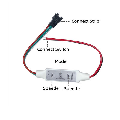 DC5-24V LED vezérlőpanel reflux pixel vezérlő WS2811 fehér/meleg fehér futóvíz áramló lóverseny szalaglámpához