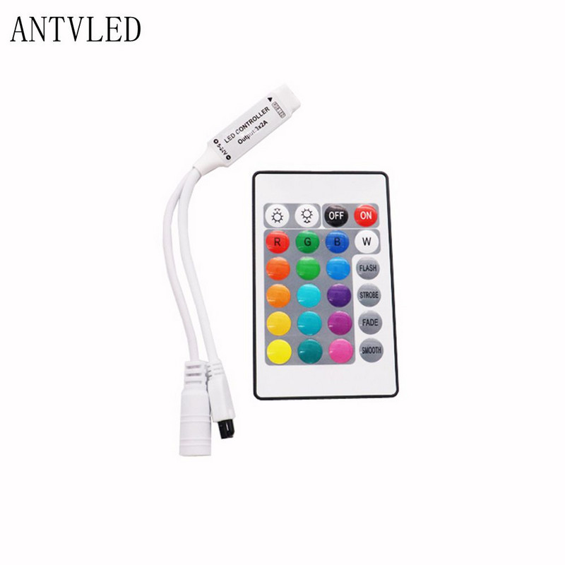 Led vezérlő Mini 17 gombos RF vezérlő / Mini 24 gombos RGB IR vezérlő / 44 gombos IR távirányító Led vezérlő 3528 5050 RGB Ledhez
