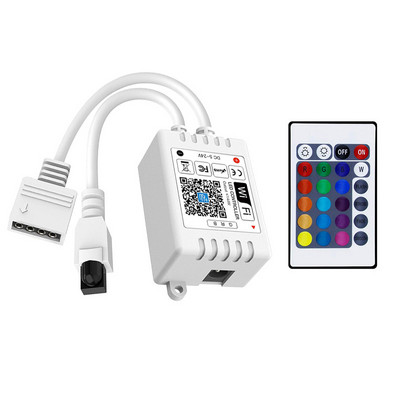 Wifi RGB IR LED vezérlő Magic Home 5V-24V 24 gombos távirányító 1/2 kimenet RGB LED szalaglámpákhoz