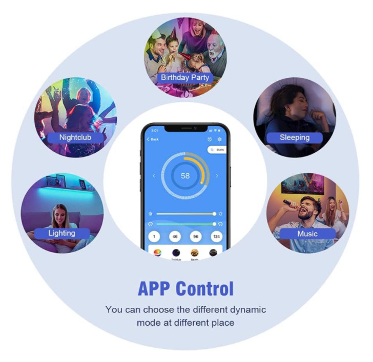 Wifi RGB IR LED vezérlő Magic Home 5V-24V 24 gombos távirányító 1/2 kimenet RGB LED szalaglámpákhoz