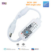 DC5V 12V 24V Bluetooth-kompatibilis vezeték nélküli WiFi vezérlő, RGB/RGBW RF LED vezérlő 5050 WS2811 WS2812B Pixel led szalaghoz