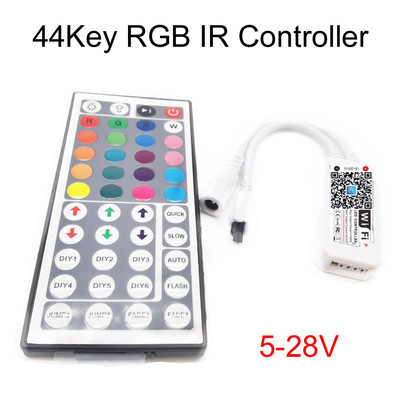 DC5V 12V 24V RGB Led Wifi vezérlő RGBW RGBWW Bluetooth-kompatibilis WiFi LED 5050 2835 WS2811 WS2812B led szalaghoz Magic Home