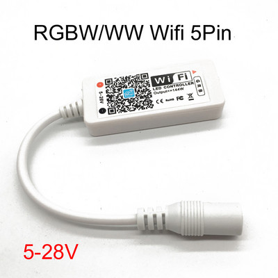 DC5V 12V 24V RGB Led Wifi vezérlő RGBW RGBWW Bluetooth-kompatibilis WiFi LED 5050 2835 WS2811 WS2812B led szalaghoz Magic Home