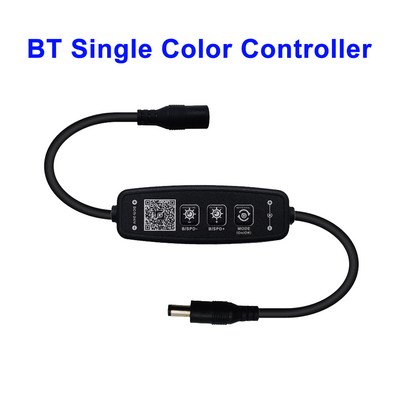 DC5-24V 2 gombos mini Bluetooth zenegombbal/telefon APP vezérlővel 4 Pin 5050 RGB vagy 3 Pin egyedileg címezhető LED szalaghoz