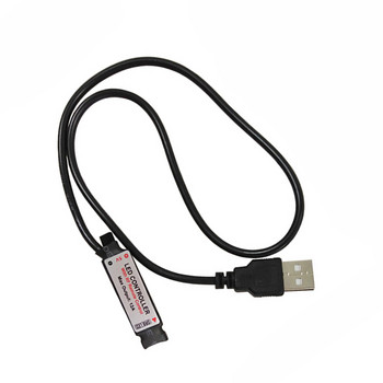 USB 24 клавишен RGB LED контролер 5V IR дистанционно RGB LED димер USB интерфейс 4 пина Приложете към 2835 5050 3528 RGB светодиодна лента