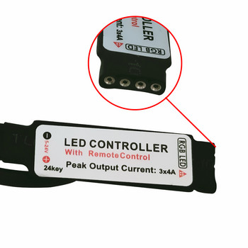 USB 24 Key RGB LED Controller 5V IR Remote RGB LED Dimmer USB Interface 4 Pin Εφαρμογή σε 2835 5050 3528 RGB Led Strip Light