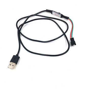 Καλώδιο σύνδεσης USB 17 κλειδιών για 5V 3 ακίδων WS2811 RGB Ψηφιακές λωρίδες εικονοστοιχείων LED με ελεγκτή κουμπιού Βύσμα LED dream-color