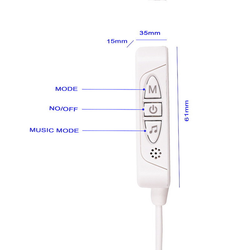 5V-24V RGB zenei dinamikus LED pixel vezérlő Bluetooth alkalmazás 24 gombos beépített mikrofon dimmer WS2812 WS2811 címezhető LED szalaghoz