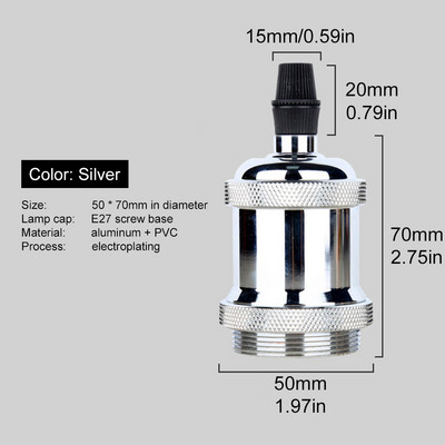 E27 lámpafoglalat Vintage hőálló függőlámpa foglalat ipari lámpatartó lámpa nappali konyhához lakberendezéshez