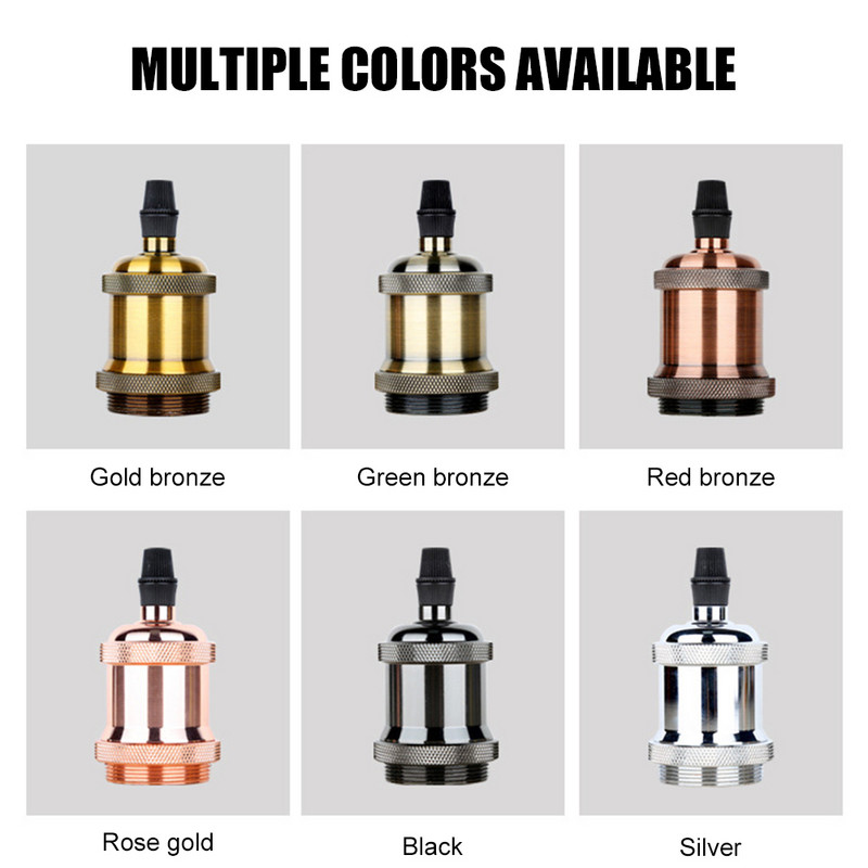 E27 lámpafoglalat Vintage hőálló függőlámpa foglalat ipari lámpatartó lámpa nappali konyhához lakberendezéshez