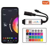 24 Keys Tuya RGB Controller Beacon Bluetooth IR LED Strip Light távirányító DC5-24V COB Tape Lights Phone APP Dimmer