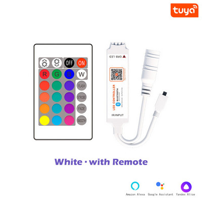 24 Keys Tuya RGB Controller Beacon Bluetooth IR LED Strip Light távirányító DC5-24V COB Tape Lights Phone APP Dimmer