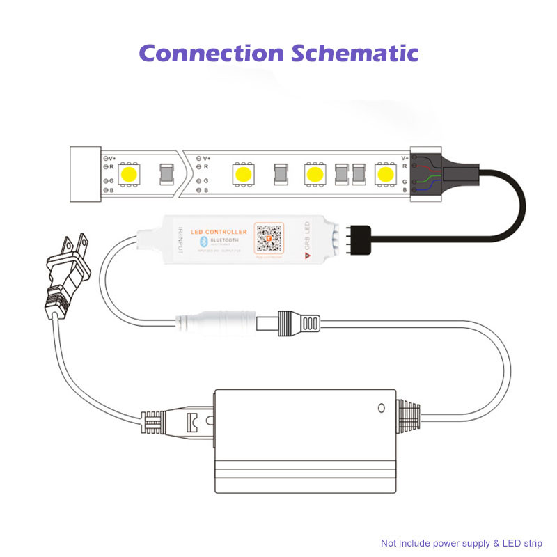 24 Keys Tuya RGB Controller Beacon Bluetooth IR LED Strip Light távirányító DC5-24V COB Tape Lights Phone APP Dimmer