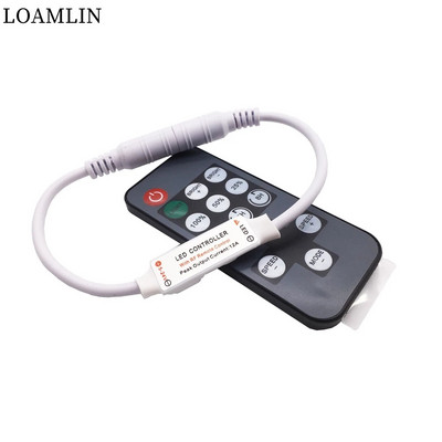 5-24V 14Keys RF LED Strip Controller Mini Dimmer RF Remote For 5050 2835 Led Strip Μονόχρωμο