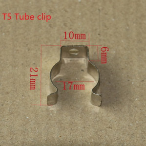 Camal 5db/tétel Króm T4/T5/T8 LED-es rögzítőkapcsok / csőkapcsok Fény világítási tartozékok Fix klips rögzítőkonzol Nikkelezés
