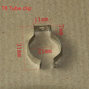 Camal 5db/tétel Króm T4/T5/T8 LED-es rögzítőkapcsok / csőkapcsok Fény világítási tartozékok Fix klips rögzítőkonzol Nikkelezés