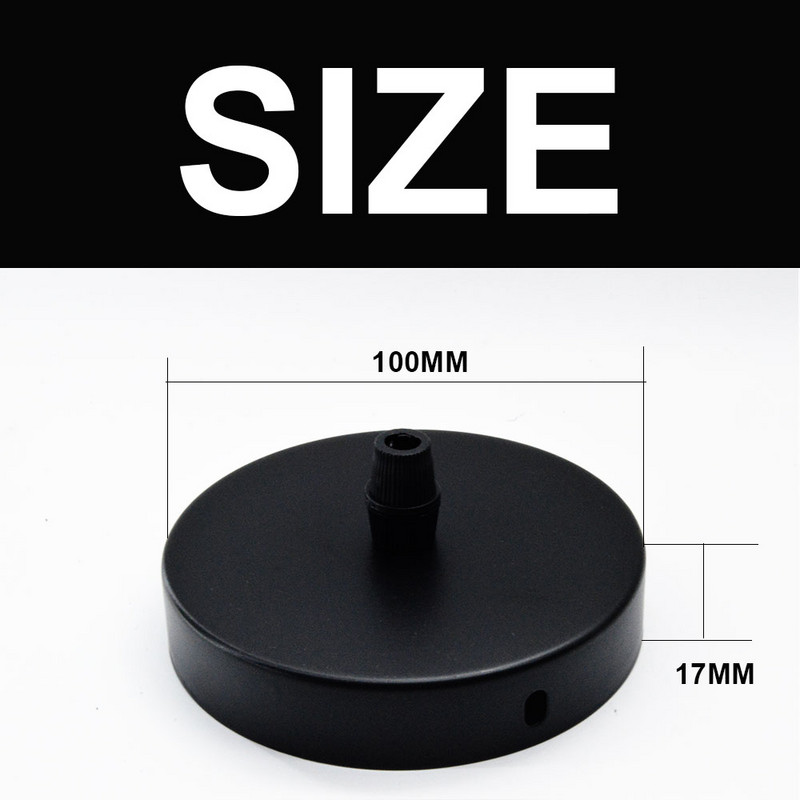 Függesztett csillár Lámpalap Fém Mennyezet Fix alváz Fekete Faltalp Rögzített Tartozékok 10cm Barkácsolás Retro Függeszték Eszközök