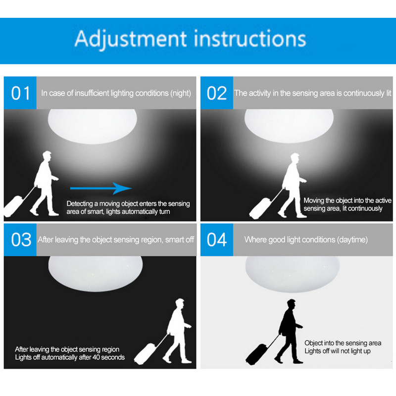 AC100-240V E27 lámpatartó aljzat PIR mozgásérzékelővel ampulla LED fénybázis intelligens villanykörte kapcsoló