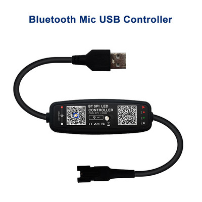 DC5-24V 28 gombos led vezérlő zenével Bluetooth alkalmazás távirányító Smart 5050 RGB egyedi címezhető szalagfényhez 2048 pixel