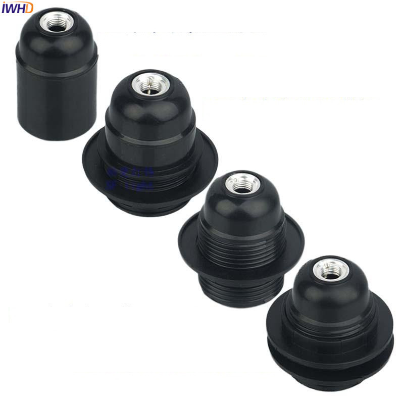 IWHD műanyag szerelvény Douille E27 E14 foglalatú izzótartó 110-220V Portalamparas E27 lámpatartó talp LED Retro Vintage UL CE