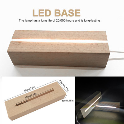 LED fény alap kerek fa tartó orgonit piramis kristály orgon energia generátor gyógyító reiki csakra meditációs díszhez