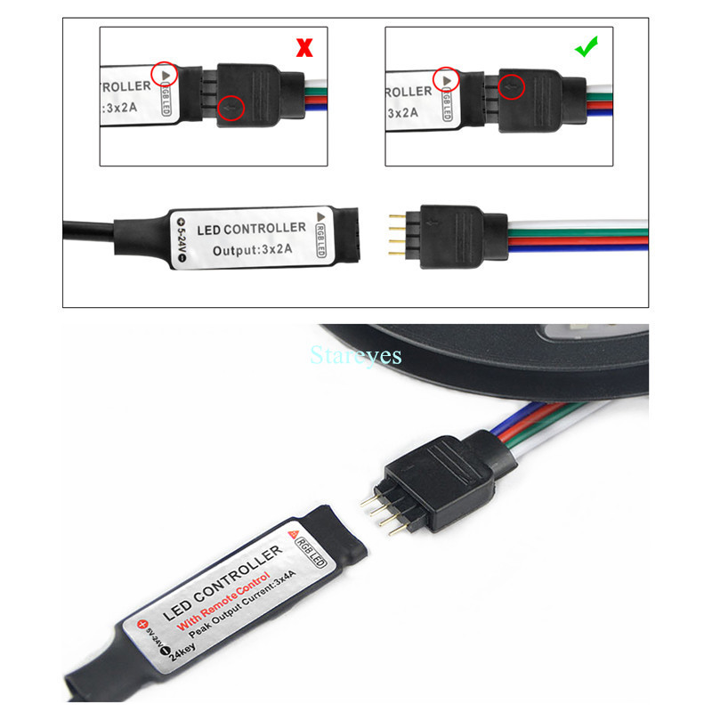 1 db DC5V USB LED RGB vezérlő Mini 3 gombos fényerőszabályzó IR 24 gombos RF 17 gombos Bluetooth vezeték nélküli távirányító 5 V RGB LED szalaghoz