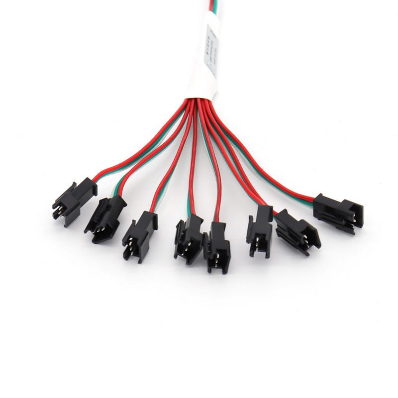 Mini jelerősítő átjátszó 3/4/8 fej WS2812B WS2811 16703 SK6812 3 Pin RGBIC címezhető LED szalagos sztring modulhoz 5-24V