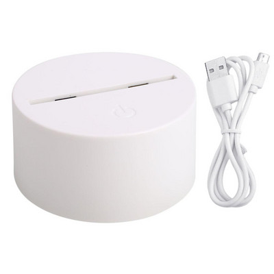 Akril 3D LED lámpatalp asztali éjszakai fény alap LED 7 színbeállító ABS USB távirányító világítási kiegészítők tömeges nagykereskedelem