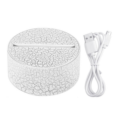 Akril 3D LED lámpatalp asztali éjszakai fény alap LED 7 színbeállító ABS USB távirányító világítási kiegészítők tömeges nagykereskedelem