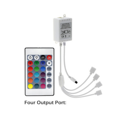 24 kulcsos RGB vezérlő 12 V rgb LED fényszalag 4 tűs csatlakozó Univerzális távirányító IR vezérlő 5050 2835 LED szalaglámpa