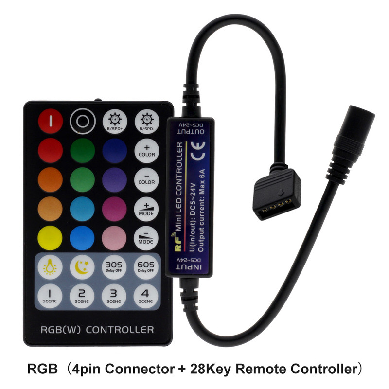 Új érkezésű LED szalagos RF távirányító egyszínű / dupla fehér / RGB / RGBW / RGB+CCT LED szalagvezérléshez.