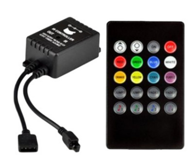 USB 20 zenei gombok IR vezérlő fekete Távhang érzékelő RGB LED szalaghoz kiváló minőségű 5-24V