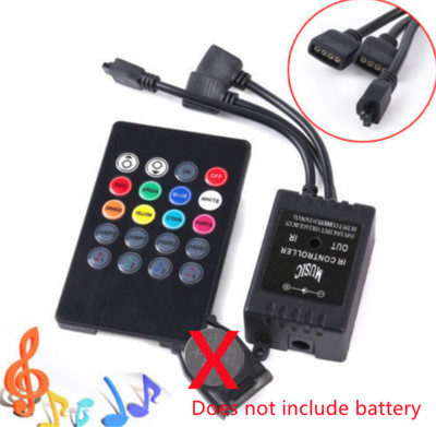 USB 20 zenei gombok IR vezérlő fekete Távhang érzékelő RGB LED szalaghoz kiváló minőségű 5-24V