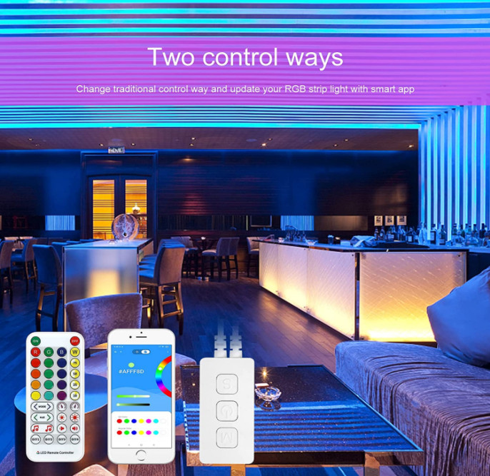 Bluetooth RGB RGBW LED vezérlő SP613E SP614E SP623E SP624E DC5-24V Mini 38 gombos IR távirányító zene MIC időzítő LED szalagvezérlő