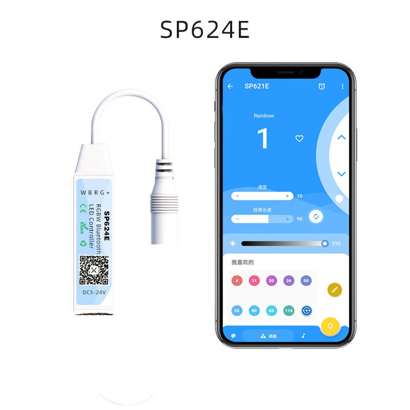 Bluetooth RGB RGBW LED vezérlő SP613E SP614E SP623E SP624E DC5-24V Mini 38 gombos IR távirányító zene MIC időzítő LED szalagvezérlő